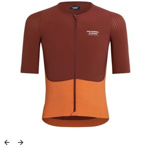 Men's Brown and Orange Cycling Jersey